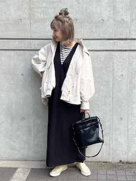 「accommode」｜「アイテム（ジャケット/アウター）」を使った、おしゃれ豆知識💡のSERINAさん（レディース・163cm）の春コーディネート
