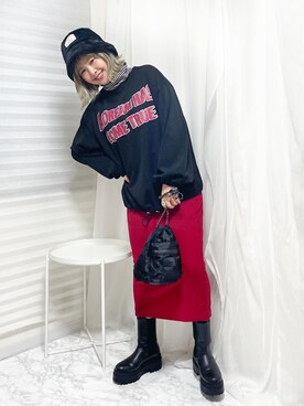 「accommode」｜「アイテム（帽子）」を使った、おしゃれ豆知識💡のSERINAさん（レディース・163cm）の冬コーディネート