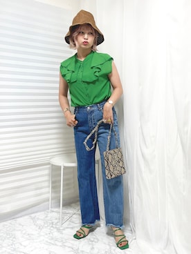 おしゃれ豆知識💡のSERINAさん（レディース・163cm）の夏コーディネート