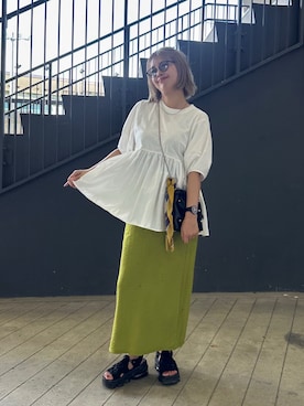 「アイテム（サングラス）」を使った、おしゃれ豆知識💡のSERINAさん（レディース・164cm）の夏コーディネート