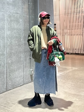 「厚底ブーツ」｜「アイテム（その他アウター）」を使った、おしゃれ豆知識💡のSERINAさん（レディース・164cm）の冬コーディネート