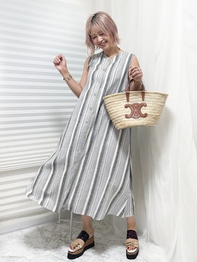 「CELINE」｜「アイテム（ワンピース/ドレス）」を使った、おしゃれ豆知識💡のSERINAさん（レディース・163cm）の夏コーディネート