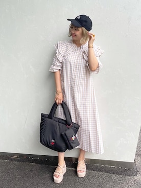 「accommode」｜「アイテム（ワンピース/ドレス）」を使った、おしゃれ豆知識💡のSERINAさん（レディース・163cm）の夏コーディネート