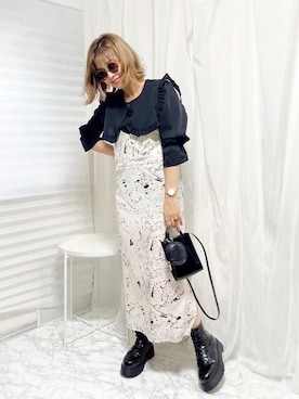 「accommode」｜「アイテム（ワンピース/ドレス）」を使った、おしゃれ豆知識💡のSERINAさん（レディース・163cm）の秋コーディネート