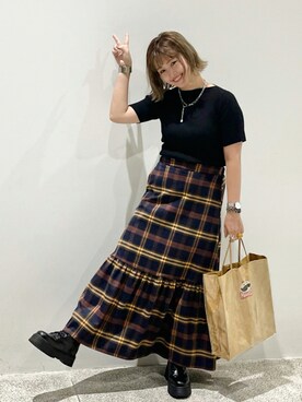 「accommode」｜「アイテム（ブーツ）」を使った、おしゃれ豆知識💡のSERINAさん（レディース・163cm）の秋コーディネート
