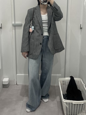 「ATON（エイトン）のアイテム」を使った、アイリさん（レディース・155cm）の秋コーディネート