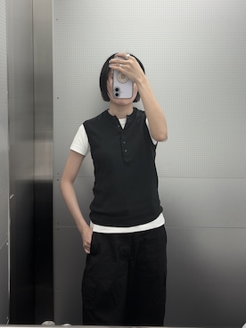 「ATON（エイトン）のアイテム」を使った、アイリさん（レディース・155cm）の夏コーディネート
