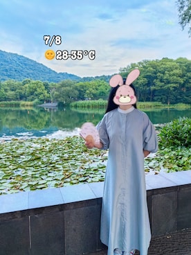 「frames RAY CASSIN（フレームスレイカズン）のアイテム（ワンピース/ドレス）」を使った、ジェーン ちゃんさん（レディース・158cm）の夏コーディネート