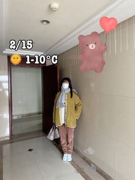 「RAY CASSIN（レイカズン）のアイテム（ブルゾン）」を使った、ジェーン ちゃんさん（レディース・158cm）の冬コーディネート