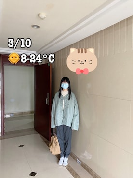 「green label relaxing（グリーンレーベルリラクシング）のアイテム（その他アウター）」を使った、ジェーン ちゃんさん（レディース・158cm）の夏コーディネート