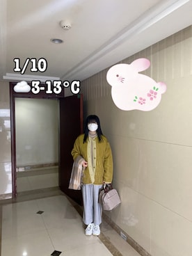 「RAY CASSIN（レイカズン）のアイテム（ブルゾン）」を使った、ジェーン ちゃんさん（レディース・158cm）の冬コーディネート