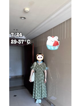 「アイテム（ネックレス、ホワイト系）」を使った、ジェーン ちゃんさん（レディース・158cm）の夏コーディネート