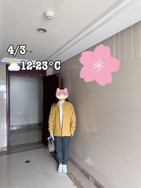 「classicalelf（クラシカルエルフ）のアイテム（スウェット）」を使った、ジェーン ちゃんさん（レディース・158cm）の春コーディネート