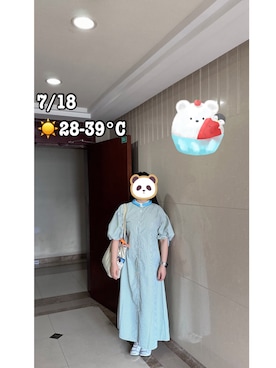 「frames RAY CASSIN（フレームスレイカズン）のアイテム（ワンピース/ドレス）」を使った、ジェーン ちゃんさん（レディース・158cm）の夏コーディネート