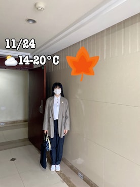 「Heather（ヘザー）のアイテム（テーラードジャケット）」を使った、ジェーン ちゃんさん（レディース・158cm）の秋コーディネート