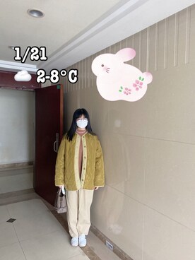 「RAY CASSIN（レイカズン）のアイテム（ブルゾン）」を使った、ジェーン ちゃんさん（レディース・158cm）の冬コーディネート