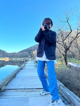 「SENSE OF PLACE by URBAN RESEARCH（センスオブプレイスバイアーバンリサーチ）のアイテム（ノーカラージャケット）」を使った、Johnさん（レディース・161cm）の春コーディネート