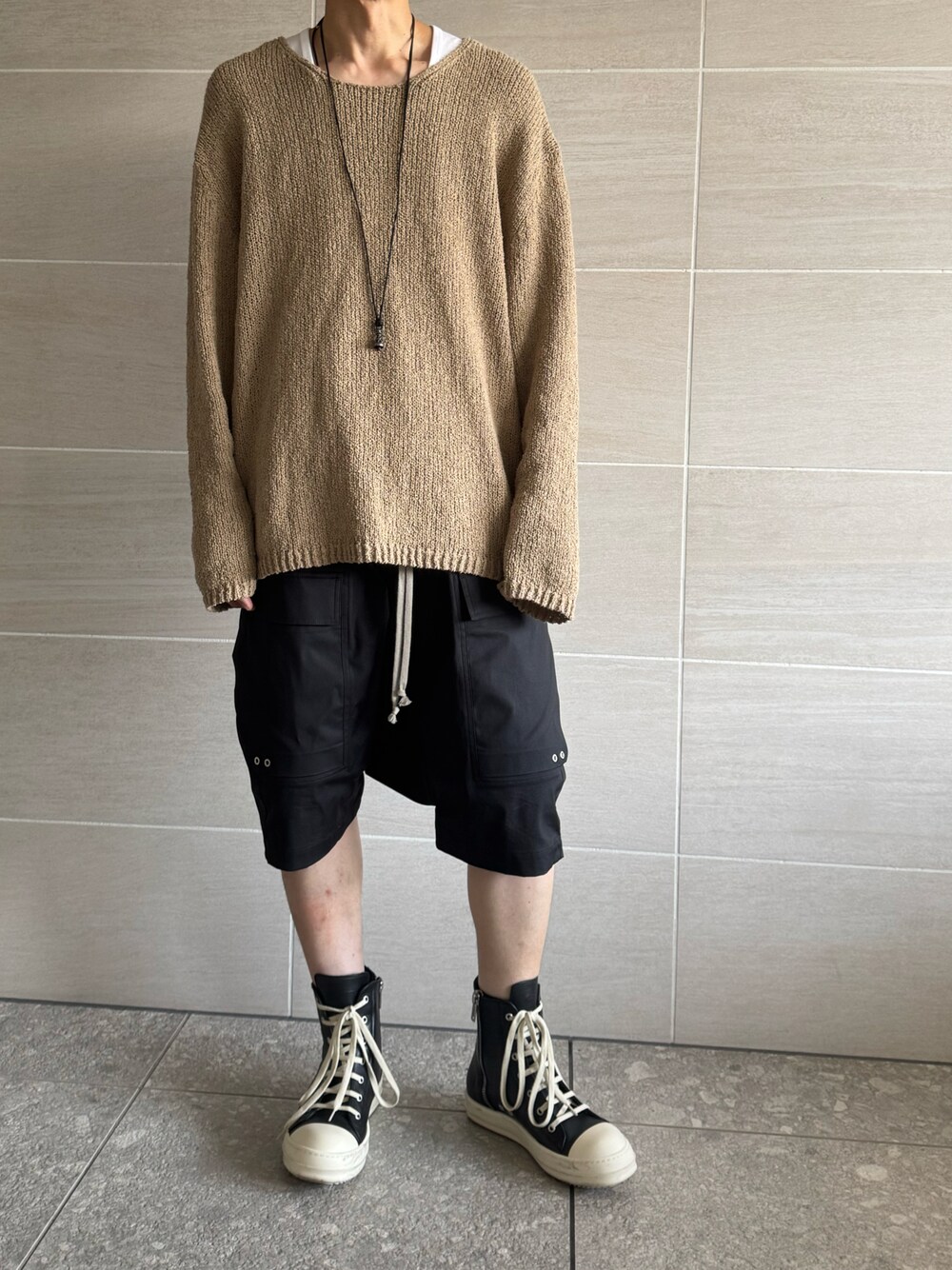 【希少】RICK OWENS カーフレザー ソックススニーカー ブラック Rick Owens（リックオウエンス）の「Rick Owens - x Adidas