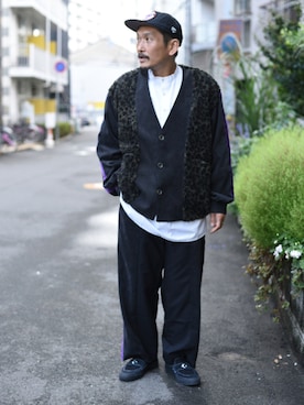 「masterkey（マスターキー）のアイテム（ジャケット/アウター）」を使った、O.P.Eさん（メンズ・172cm）の秋コーディネート
