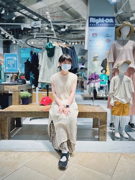「Right-on（ライトオン）のアイテム（ワンピース/ドレス）」を使った、 NAさん（レディース・150cm）の夏コーディネート