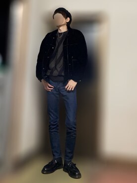 「Lui's（ルイス）のアイテム（スウェット）」を使った、yukihiroさん（メンズ・180cm）の冬コーディネート