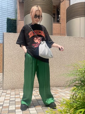 「L.H.P（エルエイチピー）のアイテム（トップス）」を使った、IZUHARA MAYUさん（レディース・155cm）の夏コーディネート
