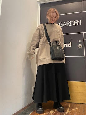 「MCM（エムシーエム）のアイテム」を使った、IZUHARA MAYUさん（レディース・155cm）の冬コーディネート
