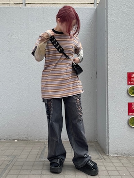 「L.H.P（エルエイチピー）のアイテム（トップス）」を使った、IZUHARA MAYUさん（レディース・155cm）の春コーディネート