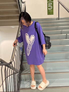 「MCM（エムシーエム）のアイテム」を使った、IZUHARA MAYUさん（レディース・155cm）の夏コーディネート