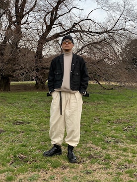 「RIN（リン）のアイテム（パンツ）」を使った、ryugoさん（メンズ・169cm）の春コーディネート