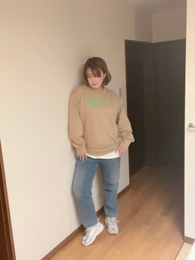 「DIESEL（ディーゼル）のアイテム（スウェット）」を使った、kazuさん（レディース・170cm）の春コーディネート