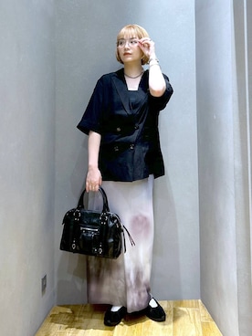 「アイテム（ボストンバッグ）」を使った、マキ（JEANASiS）さん（レディース・165cm）の夏コーディネート