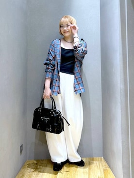 「アイテム（シャツ/ブラウス）」を使った、マキ（JEANASiS）さん（レディース・165cm）の夏コーディネート