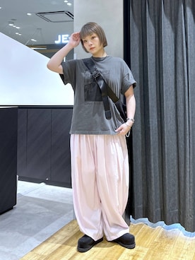 「JEANASIS（ジーナシス）のアイテム（バッグ）」を使った、マキ（JEANASiS）さん（レディース・165cm）の春コーディネート