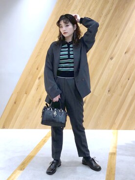 「JEANASIS（ジーナシス）のアイテム（その他シューズ）」を使った、マキ（JEANASiS）さん（レディース・165cm）の春コーディネート