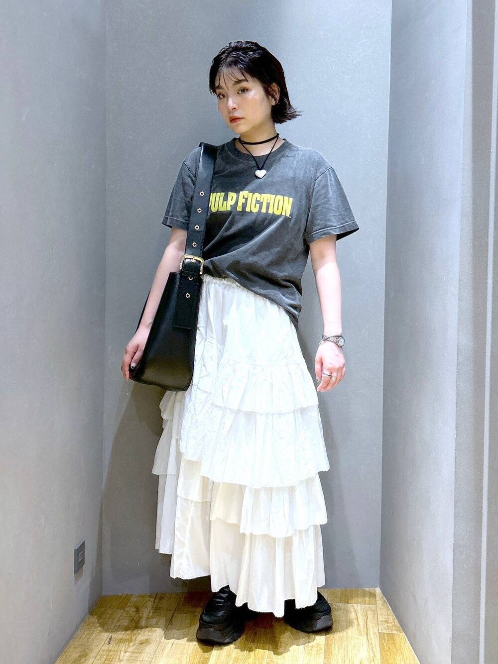 eL（エル）の「【eL】Tiered Raffle Skirt/117094（スカート