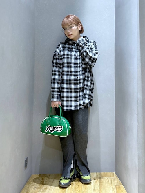 即日発送可！チェックBIGフーディ ジーナシス 今季新作 JEANASIS