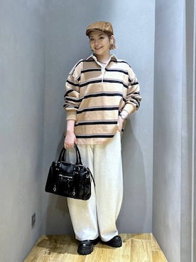 「アイテム（ポロシャツ）」を使った、マキ（JEANASiS）さん（レディース・165cm）の秋コーディネート