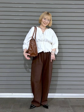 「アイテム（スウェットパンツ）」を使った、マキ（JEANASiS）さん（レディース・165cm・30代）の夏コーディネート