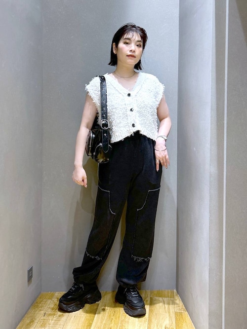 JEANASIS ジーナシス　【eL】3G MIX Tull Gilet eL】3G Mix Tull Gilet | [公式]ジーナシス （JEANASIS）通販