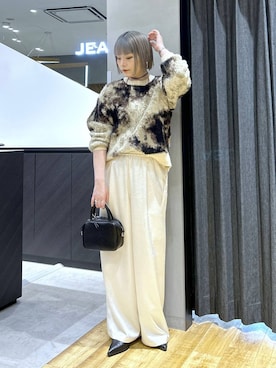 「JEANASIS（ジーナシス）のアイテム（パンツ）」を使った、マキ（JEANASiS）さん（レディース・165cm）の冬コーディネート