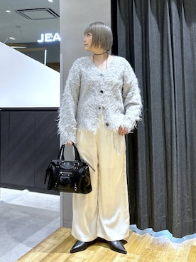 「アイテム（カーディガン/ボレロ）」を使った、マキ（JEANASiS）さん（レディース・165cm・30代）の冬コーディネート