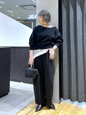 「アイテム（スウェットパンツ）」を使った、マキ（JEANASiS）さん（レディース・165cm・30代）の冬コーディネート