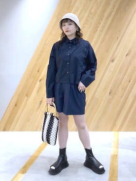 「JEANASIS（ジーナシス）のアイテム（スリッポン）」を使った、マキ（JEANASiS）さん（レディース・165cm）の春コーディネート