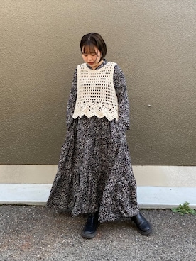「antiqua」｜「アイテム（ワンピース/ドレス）」を使った、antiquaさん（レディース・148cm）の冬コーディネート