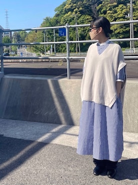 「antiqua」｜「アイテム（ワンピース/ドレス）」を使った、antiquaさん（レディース・162cm）の夏コーディネート