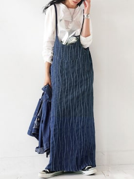 「antiqua（アンティカ）のアイテム（ジャケット/アウター）」を使った、antiquaさん（レディース・154cm）の秋コーディネート