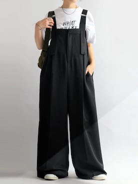 「antiqua（アンティカ）のアイテム（オールインワン・サロペット）」を使った、antiquaさん（レディース・154cm）の夏コーディネート