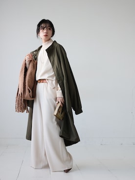 「アイテム（その他トップス）」を使った、antiquaさん（レディース・154cm）の秋コーディネート