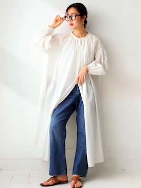 「antiqua」｜「アイテム（ワンピース/ドレス）」を使った、antiquaさん（レディース・170cm）の夏コーディネート